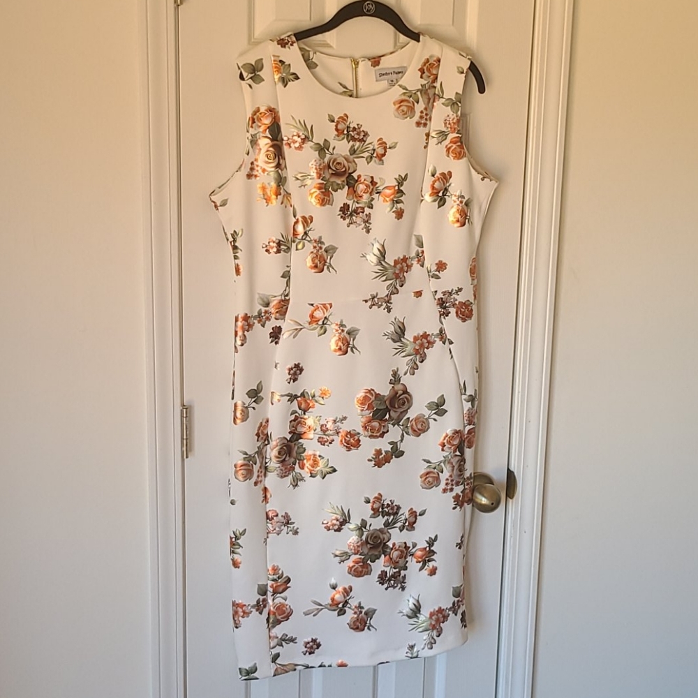 NWOT Metallic Floral Dress